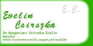 evelin csirszka business card